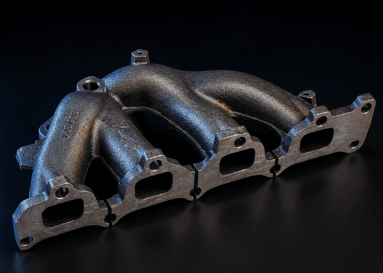 Torqvo cast iron exhaust manifold for gasoline engine applications
